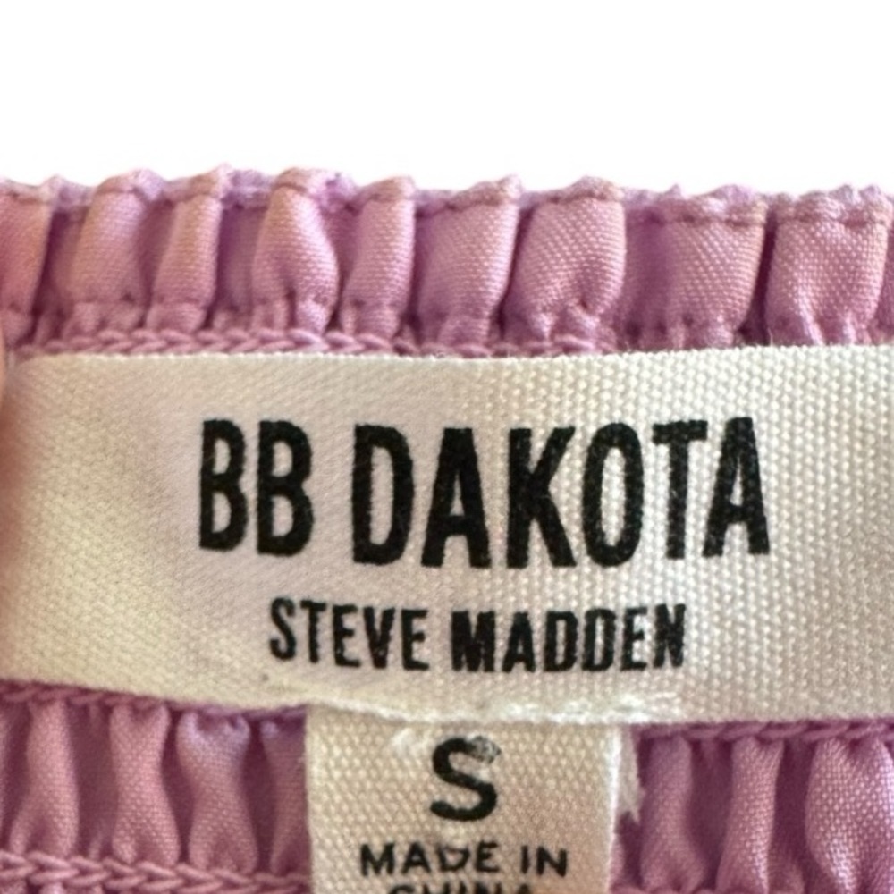BB DAKOTA Steve Madden pink top spaghetti straps small ruffles - Picture 6 of 6